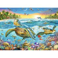 Swim with Sea Turtles XXL 100pc Jigsaw Puzzle Extra Image 1 Preview